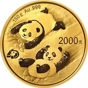 2022版熊猫精制150克金币